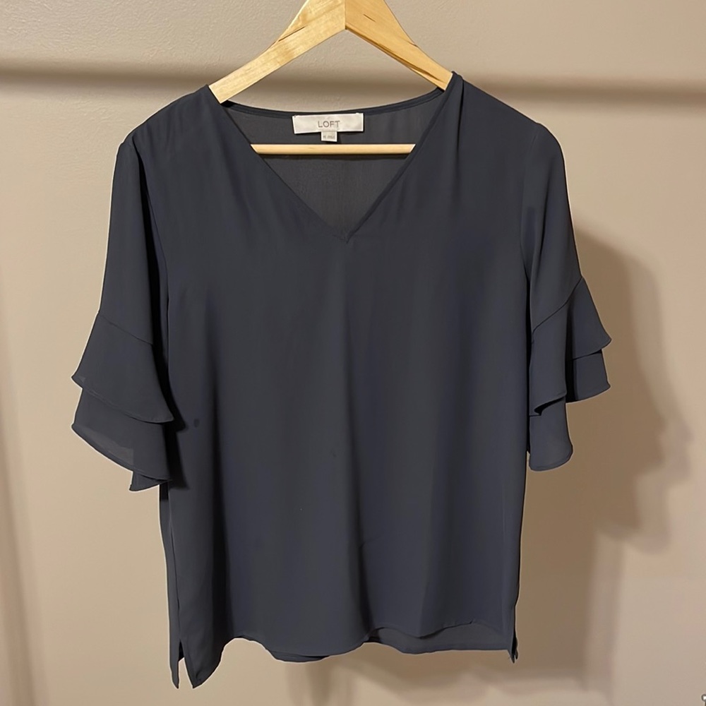 Loft flutter sleeve shirt